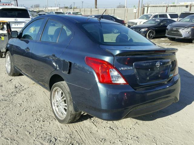 3N1CN7AP6FL945794 - 2015 NISSAN VERSA S BLUE photo 3