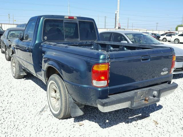 1FTYR10C0WPA67965 - 1998 FORD RANGER GREEN photo 3