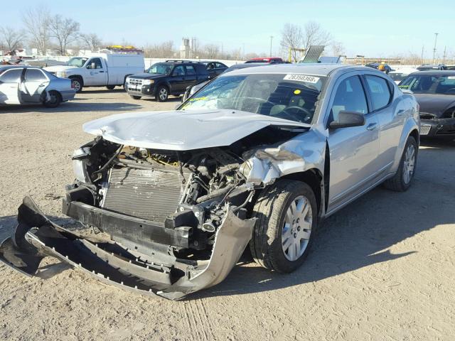 1B3BD4FB9BN540743 - 2011 DODGE AVENGER EX SILVER photo 2