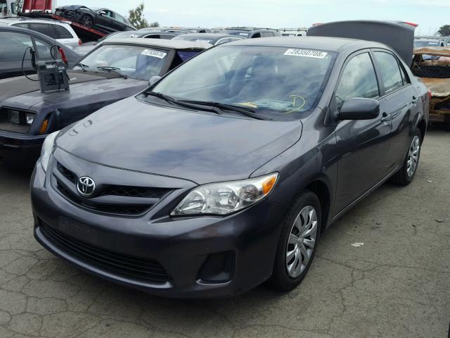 5YFBU4EE9CP014238 - 2012 TOYOTA COROLLA BA GRAY photo 2