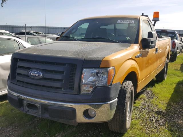 1FTPF1CV4AKE78261 - 2010 FORD F150 YELLOW photo 2