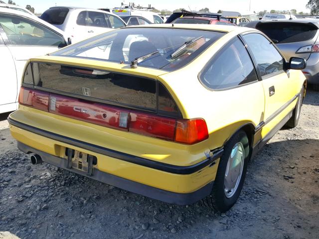 JHMED9369JS007645 - 1988 HONDA CIVIC 1500 YELLOW photo 4