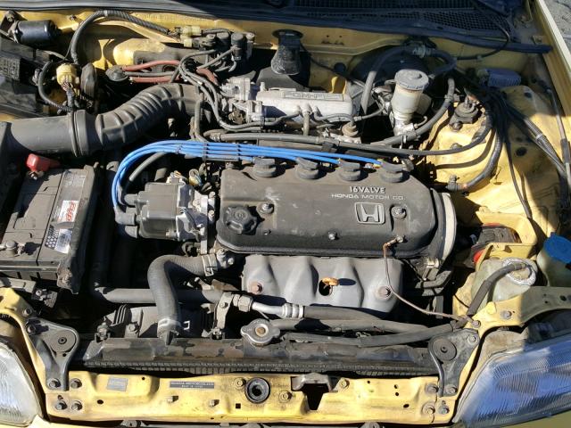 JHMED9369JS007645 - 1988 HONDA CIVIC 1500 YELLOW photo 7