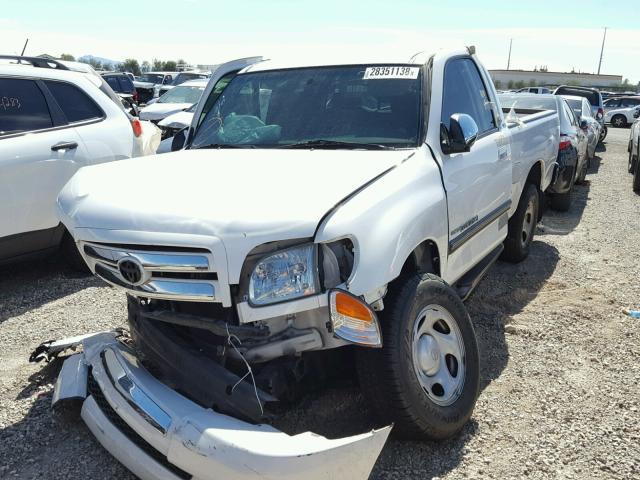 5TBRN34103S387222 - 2003 TOYOTA TUNDRA ACC WHITE photo 2