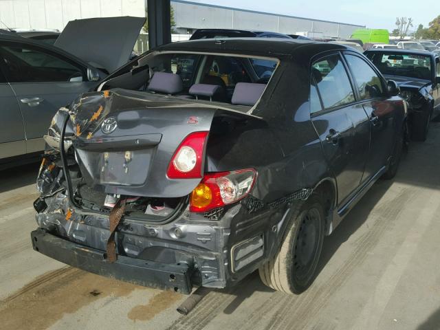 1NXBU40E59Z112147 - 2009 TOYOTA COROLLA BA GRAY photo 4