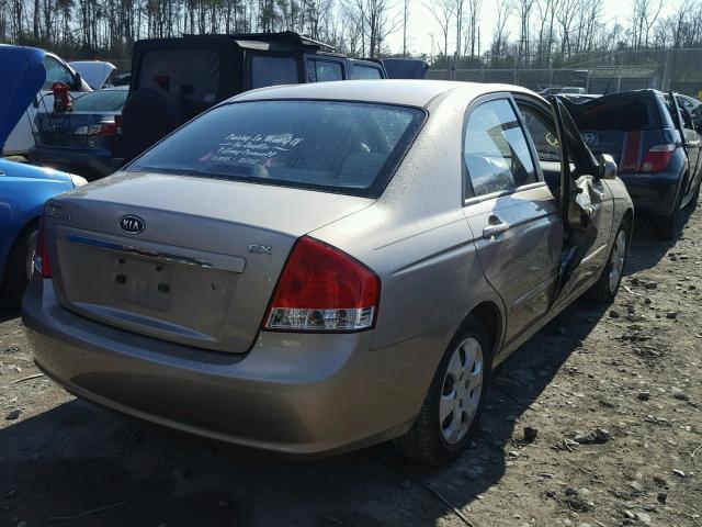 KNAFE121685521923 - 2008 KIA SPECTRA EX GOLD photo 4