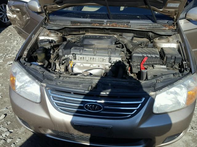 KNAFE121685521923 - 2008 KIA SPECTRA EX GOLD photo 7