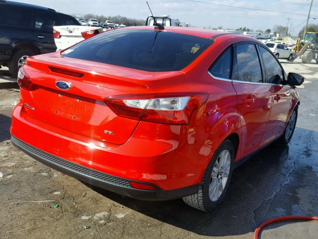 1FAHP3H26CL317361 - 2012 FORD FOCUS SEL RED photo 4