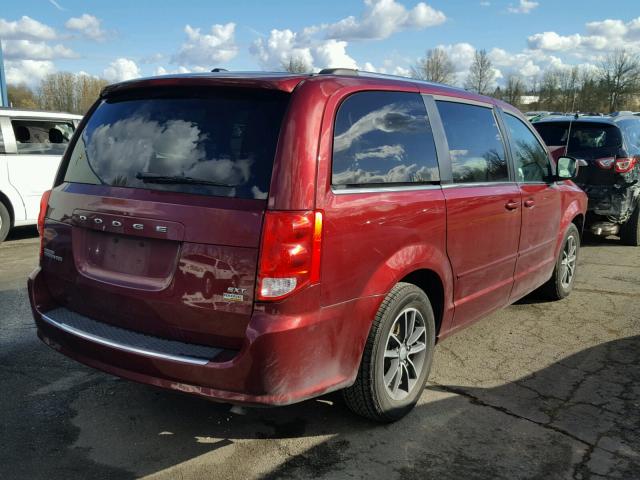 2C4RDGCG1HR692557 - 2017 DODGE GRAND CARA RED photo 4