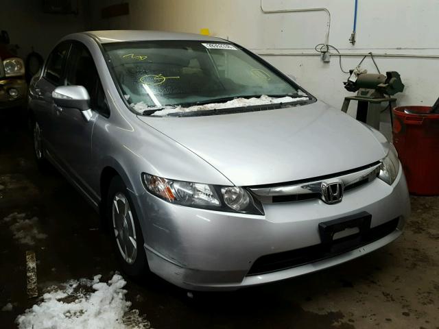 JHMFA36268S005171 - 2008 HONDA CIVIC HYBR SILVER photo 1