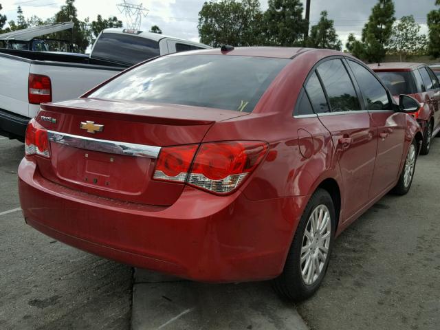 1G1PJ5SC6C7177897 - 2012 CHEVROLET CRUZE ECO RED photo 4