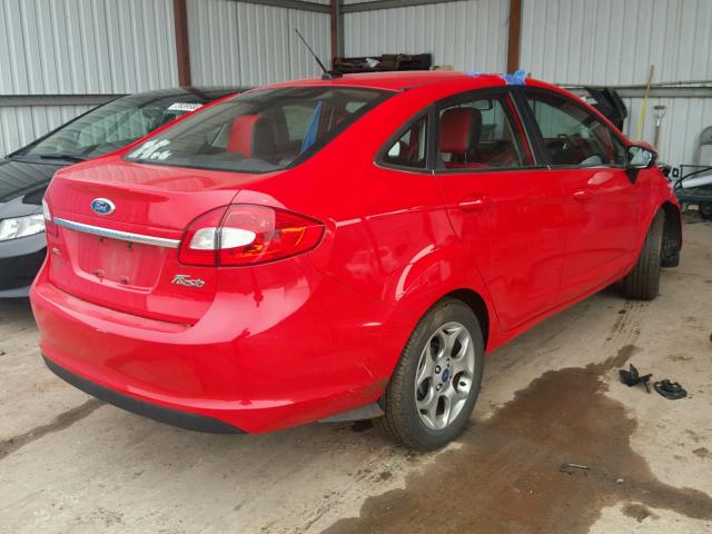 3FADP4CJ4CM145204 - 2012 FORD FIESTA SEL RED photo 4