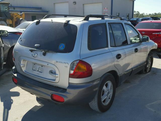 KM8SC13D74U598103 - 2004 HYUNDAI SANTA FE G GRAY photo 4