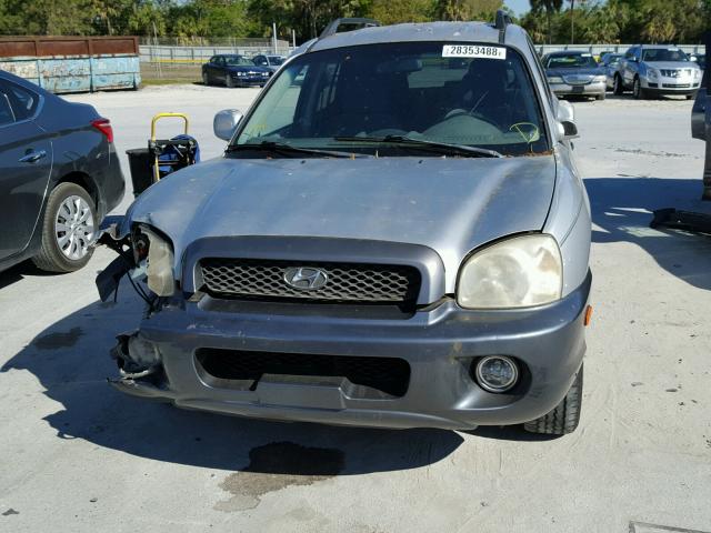 KM8SC13D74U598103 - 2004 HYUNDAI SANTA FE G GRAY photo 9