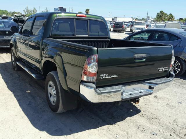 5TFJU4GNXDX042870 - 2013 TOYOTA TACOMA DOU GREEN photo 3