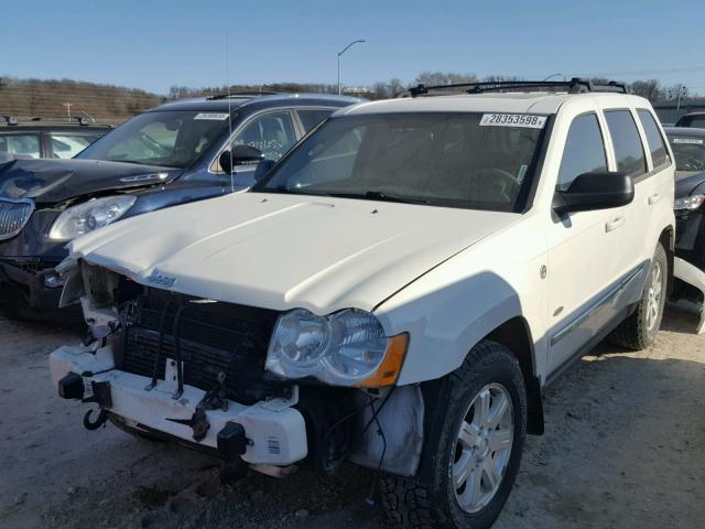 1J8HR48M98C522555 - 2008 JEEP GRAND CHER WHITE photo 2