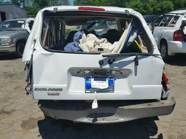 1FMYU60E61UA08986 - 2001 FORD EXPLORER WHITE photo 10