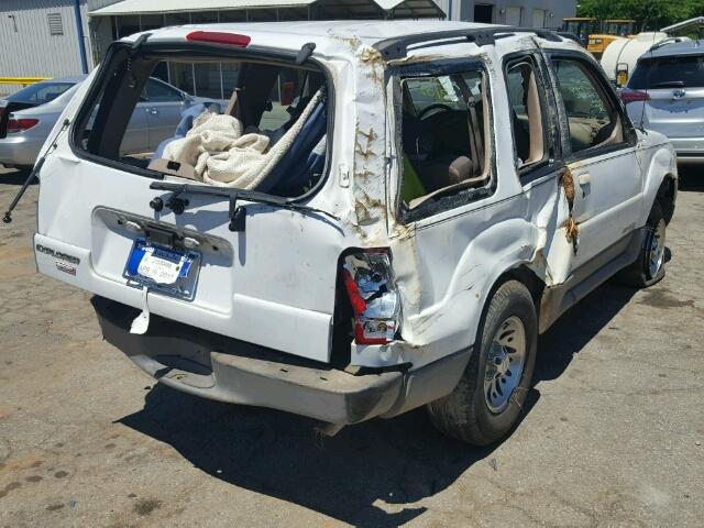 1FMYU60E61UA08986 - 2001 FORD EXPLORER WHITE photo 4