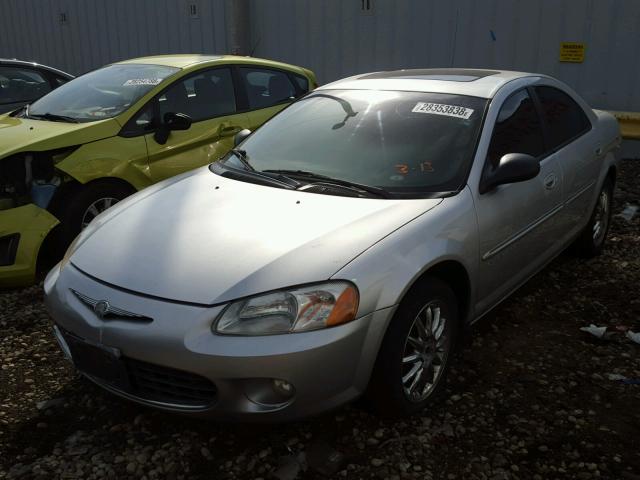 1C3EL56U11N527526 - 2001 CHRYSLER SEBRING LX SILVER photo 2