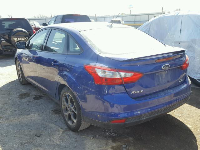 1FADP3F25EL413213 - 2014 FORD FOCUS SE BLUE photo 3