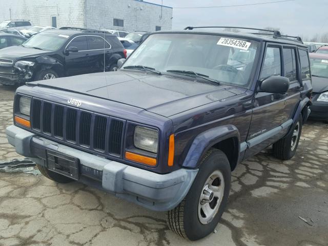 1J4FF68S1XL646023 - 1999 JEEP CHEROKEE S PURPLE photo 2