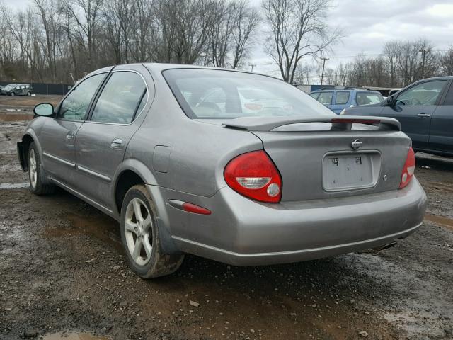 JN1CA31A41T105114 - 2001 NISSAN MAXIMA GXE GRAY photo 3