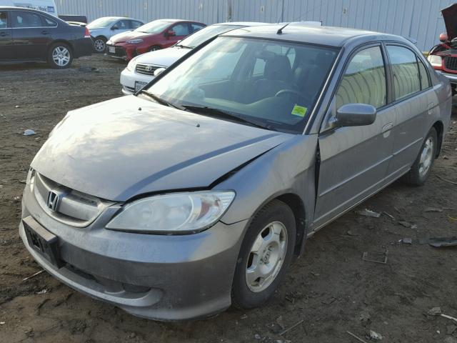 JHMES96614S006754 - 2004 HONDA CIVIC HYBR GRAY photo 2