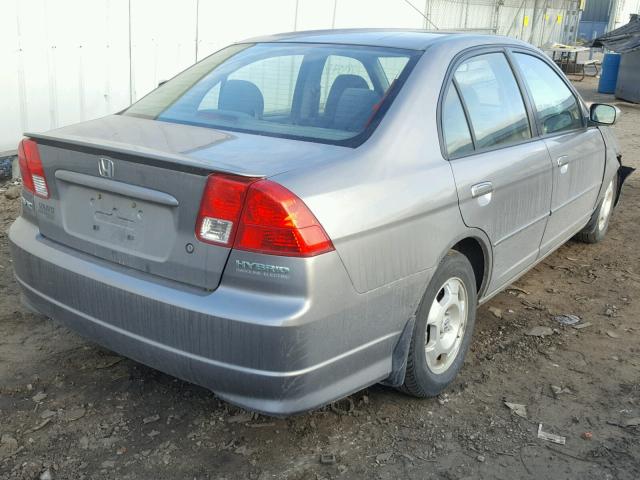 JHMES96614S006754 - 2004 HONDA CIVIC HYBR GRAY photo 4