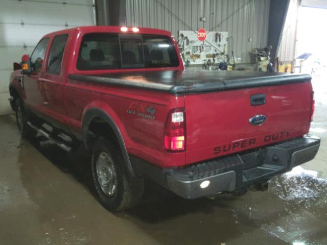 1FTSW21599EA27016 - 2009 FORD F250 SUPER RED photo 3