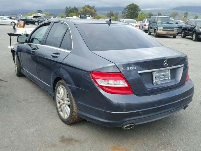 WDDGF54X28F049782 - 2008 MERCEDES-BENZ C 300 BLUE photo 3