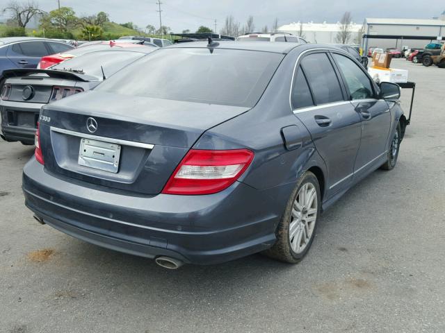 WDDGF54X28F049782 - 2008 MERCEDES-BENZ C 300 BLUE photo 4