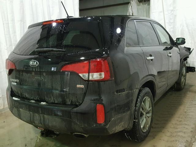 5XYKT3A63FG595580 - 2015 KIA SORENTO LX BLACK photo 4