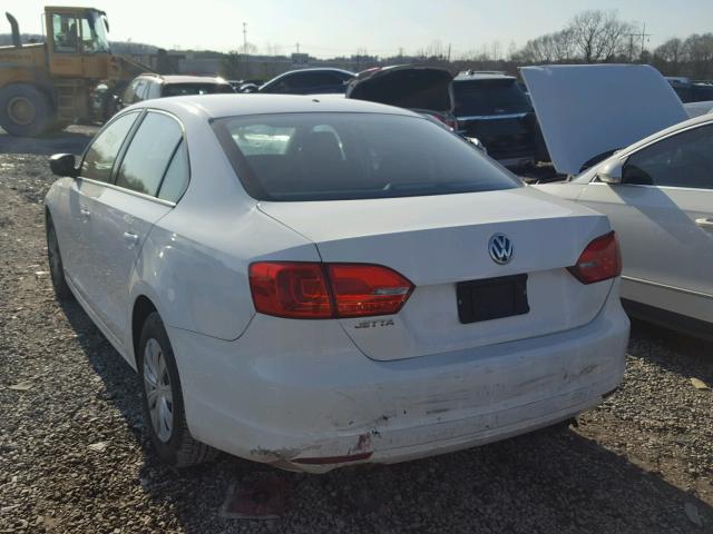 3VW2K7AJ8BM398641 - 2011 VOLKSWAGEN JETTA BASE 白色 照片 3