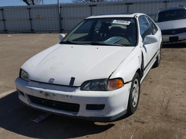 1HGEJ1257PL013341 - 1993 HONDA CIVIC EX WHITE photo 2