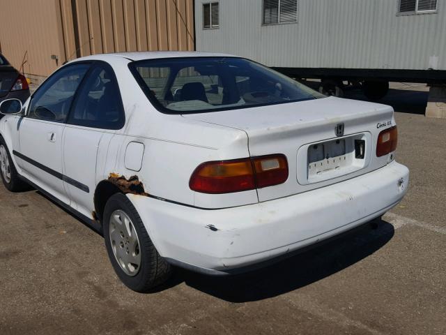 1HGEJ1257PL013341 - 1993 HONDA CIVIC EX WHITE photo 3