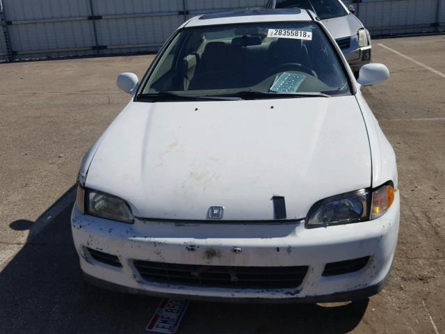 1HGEJ1257PL013341 - 1993 HONDA CIVIC EX WHITE photo 9