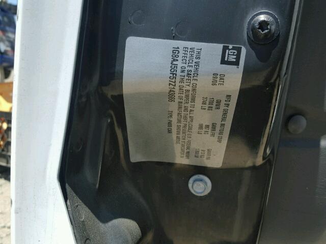 1G8AJ55F57Z143666 - 2007 SATURN ION LEVEL WHITE photo 10