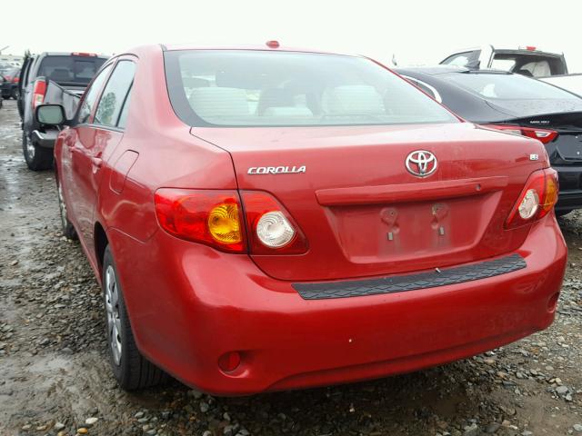 1NXBU4EE2AZ188289 - 2010 TOYOTA COROLLA BA RED photo 3