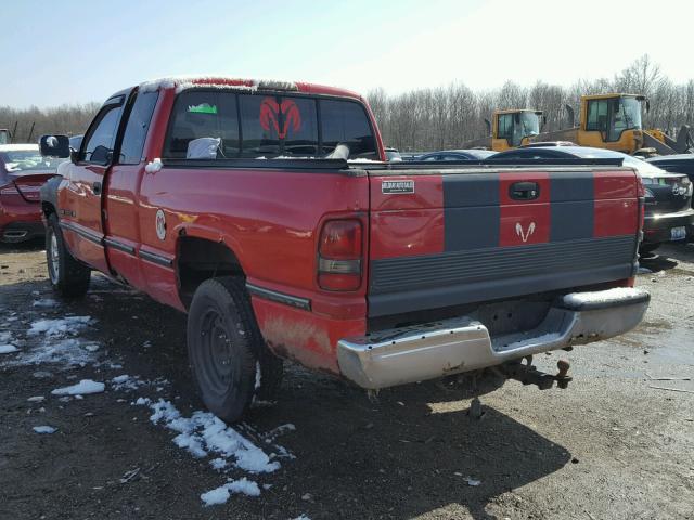 1B7HC13Y4VJ608851 - 1997 DODGE RAM 1500 RED photo 3