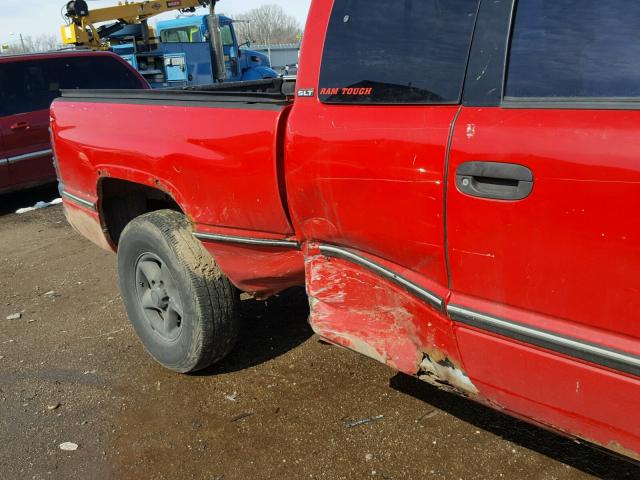 1B7HC13Y4VJ608851 - 1997 DODGE RAM 1500 RED photo 9