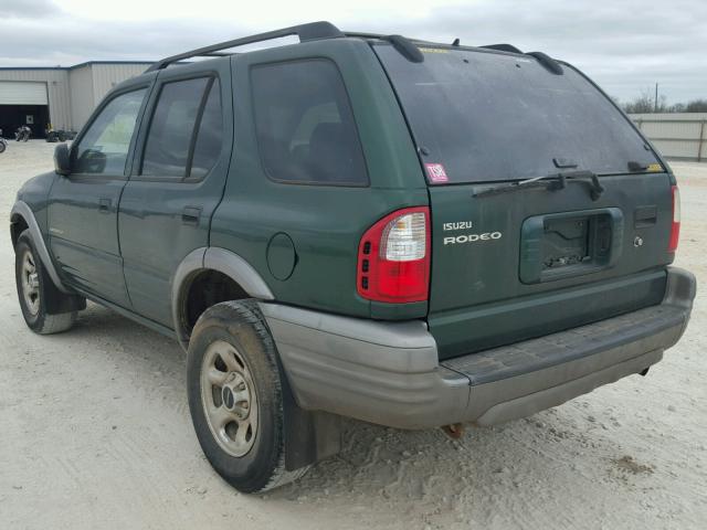 4S2CK58W224324161 - 2002 ISUZU RODEO S GREEN photo 3