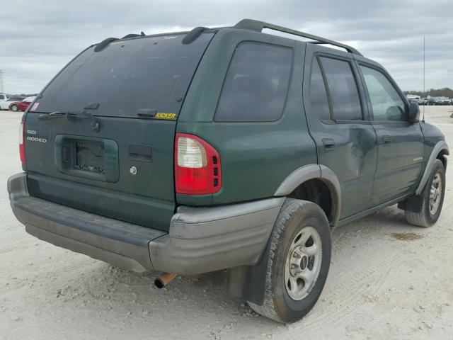 4S2CK58W224324161 - 2002 ISUZU RODEO S GREEN photo 4