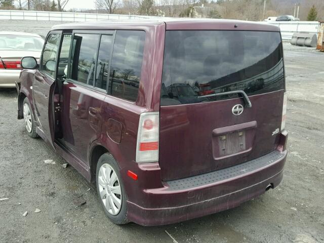 JTLKT324654023837 - 2005 TOYOTA SCION XB BURGUNDY photo 3