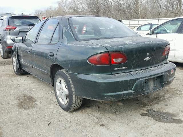 1G1JC524127490623 - 2002 CHEVROLET CAVALIER B GREEN photo 3