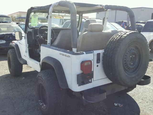 2J4FY19PXNJ530023 - 1992 JEEP WRANGLER / WHITE photo 3