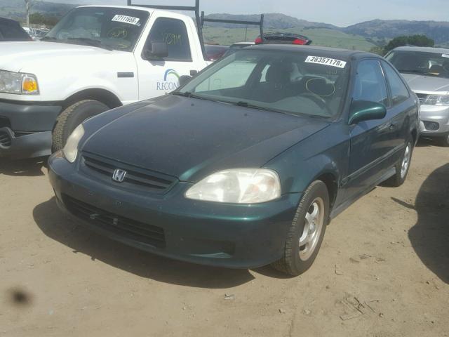 1HGEJ8245YL018376 - 2000 HONDA CIVIC EX GREEN photo 2