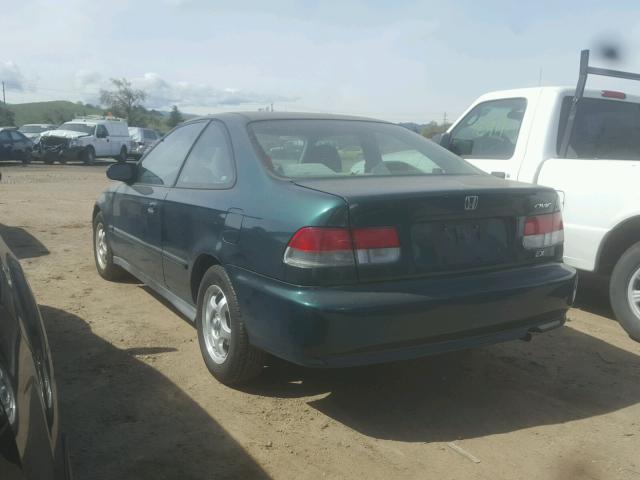 1HGEJ8245YL018376 - 2000 HONDA CIVIC EX GREEN photo 3