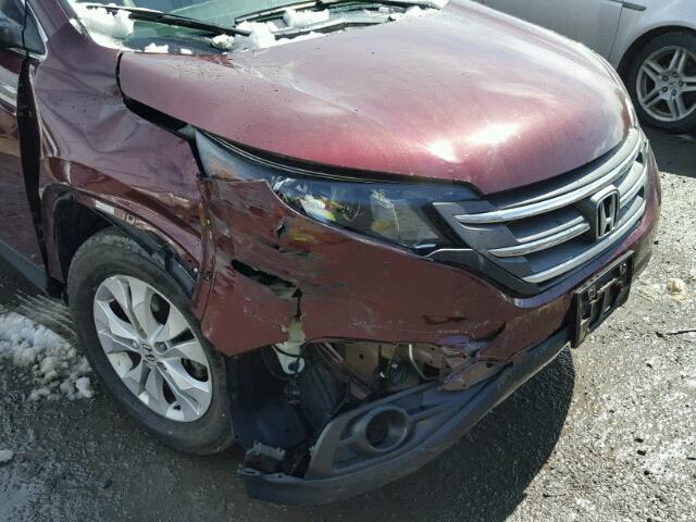 5J6RM4H79EL037035 - 2014 HONDA CR-V EXL BURGUNDY photo 9