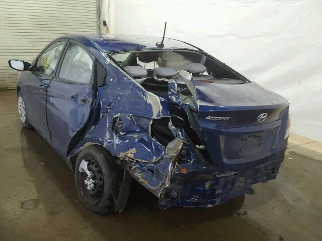 KMHCT4AE0GU044830 - 2016 HYUNDAI ACCENT SE BLUE photo 9