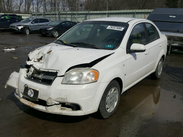 KL1TD56697B066286 - 2007 CHEVROLET AVEO BASE Սպիտակ լուսանկար 2
